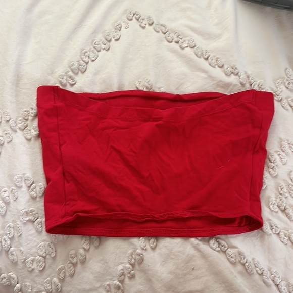 Red Crop Tube Top - Picture 3 of 3